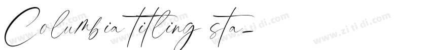 Columbia titling sta字体转换